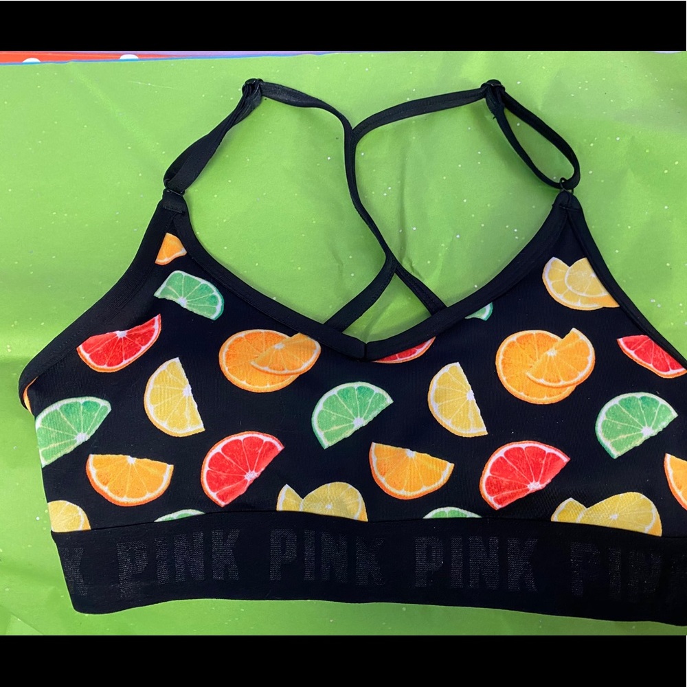 PINK Citrus Fruity Fun Sports Bra 🍊 - Picture 6 of 10